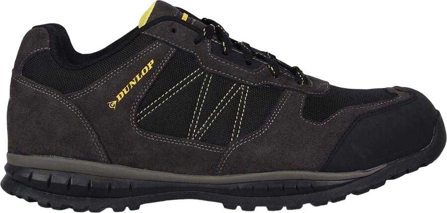 Dunlop Heren veiligheidslaarzen van Austin met leren bovenwerk en stalen neus (Houtskool Geel)