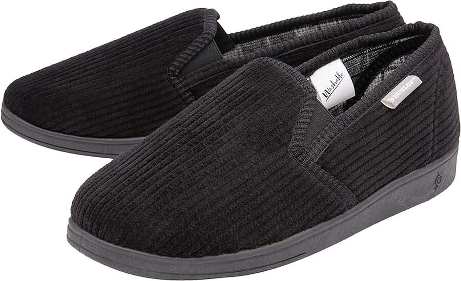 Dunlop Mannen Tartan Gevoerde Huisschoenen Met Geheugenfoam
