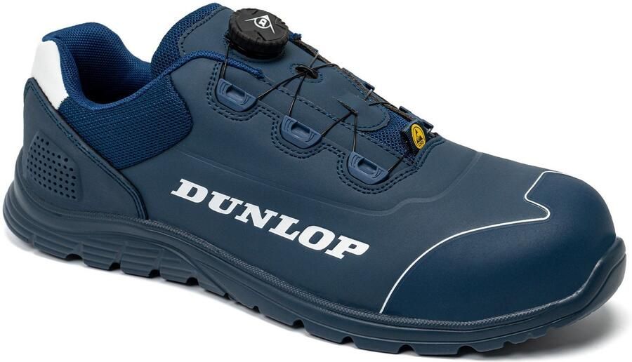 Dunlop Matt Microfiber Heren Veiligheidsschoenen Marineblauw Wit