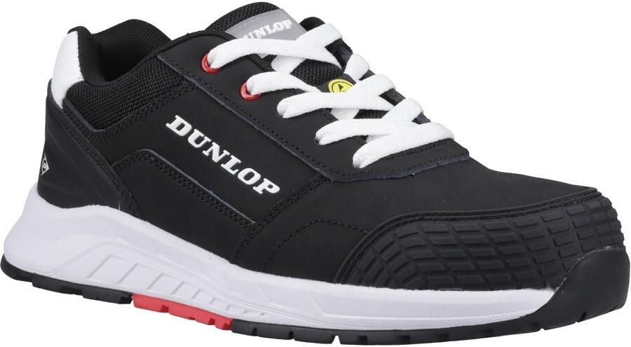 Dunlop Storm Nubuck Heren Veiligheidsschoenen Zwart Wit Rood