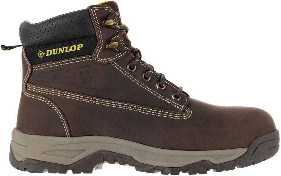 Dunlop Veiligheidslaarzen voor heren van nubuck met stalen neus (Bruin)