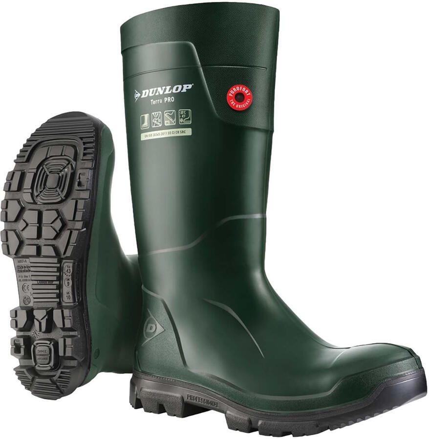 Dunlop Volwassen uniseks TerraPRO Purofort Wellington Laarzen (Groen)