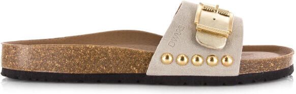 DWRS Label java leren slippers leren slippers dames