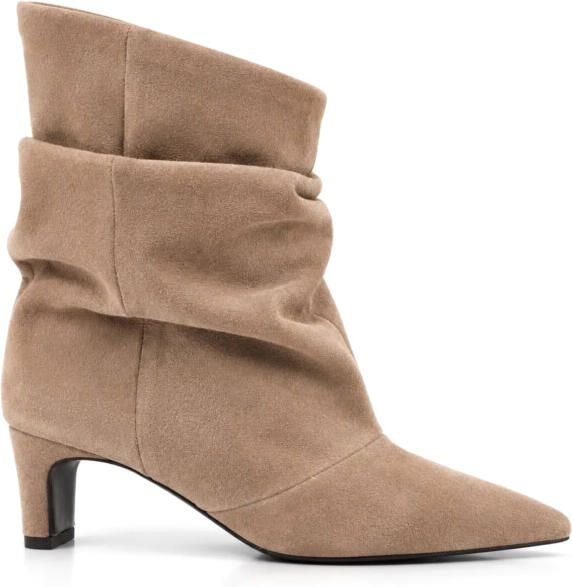 DWRS Label Perugia mocha enkellaars met hak dames