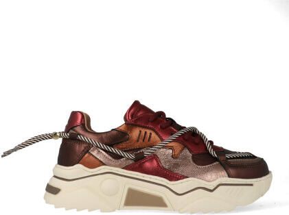 DWRS Label Sneakers jupiter donker bordeaux rood