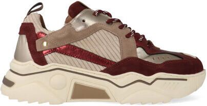 DWRS Label Sneakers pluto corduroy bordeaux beige