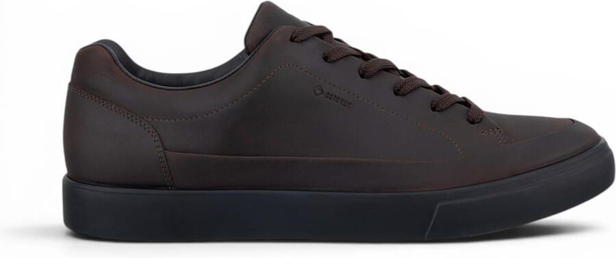 ECCO Bruine Leren Waterdichte Trainer Sneaker Schoenen Soft 10