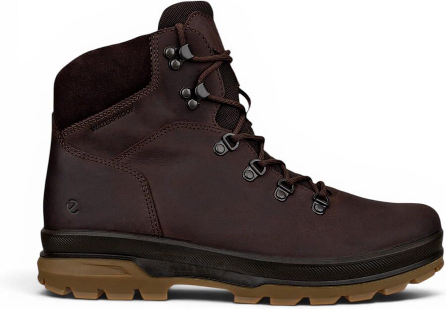 ECCO Bruine Leren Waterdichte Veterschoenen Voor Heren Rugged Track 25