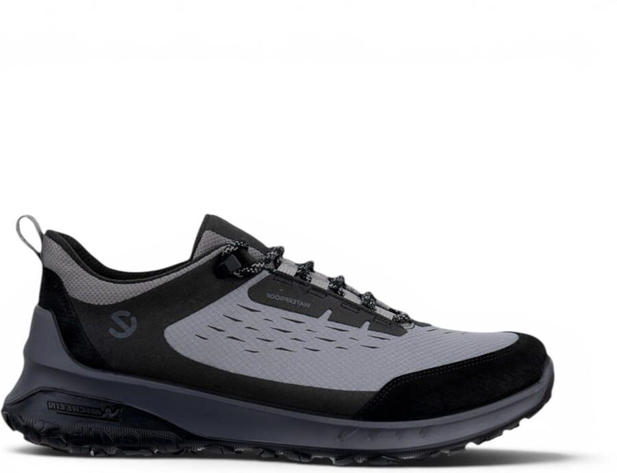 ECCO Zwart Grijs Leren Waterdichte Outdoor Sneaker Schoenen Voor Heren ULT-TRN