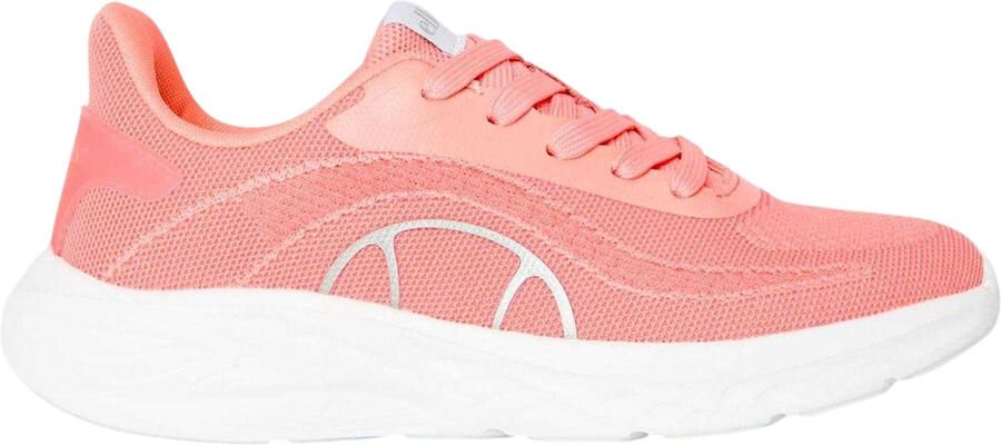 Ellesse Dames Como Logo Laaggesneden Trainers (Zalm Wit)