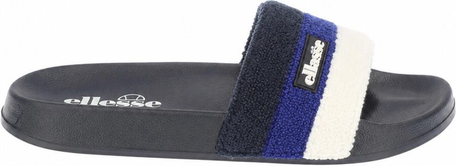 Ellesse Heren-slippers met open teen van badstof en drie strepen (NAVY BLAUW)
