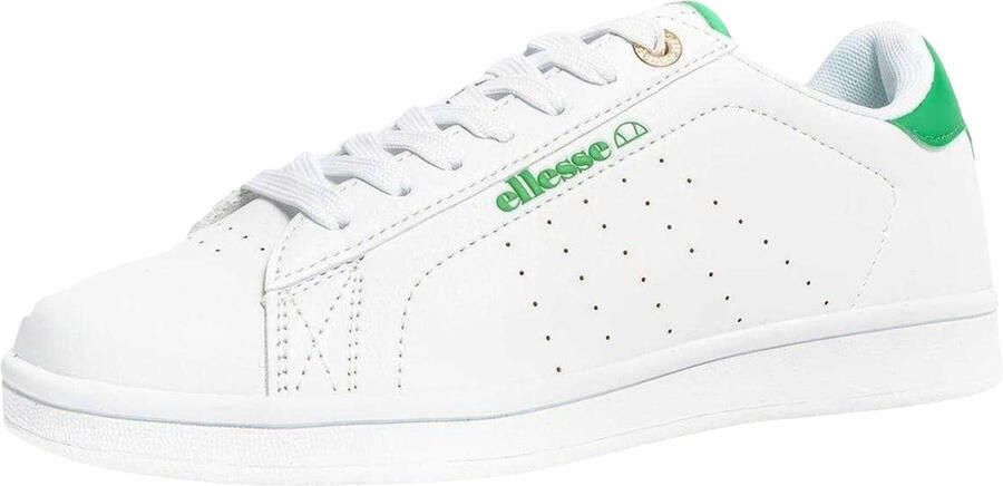 Ellesse Klassieke leren sneakers met cupzool voor dames (Wit Groen)