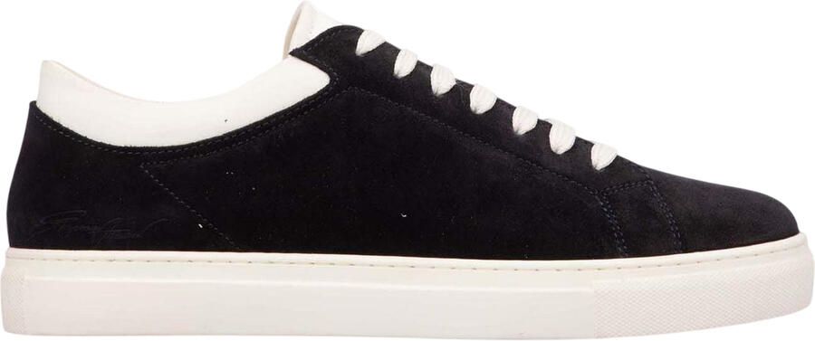 Emporio Armani EA7 Dames Suède Trainers (Blauw Wit)
