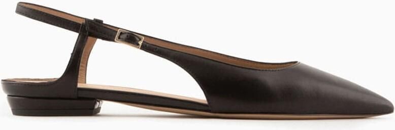 Emporio Armani Slingback Ballerina's voor dames in zwart