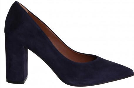 Evaluna EL1791 prachtige suède pump van hoge kwaliteit in donker blauw