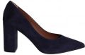 Evaluna EL1791 prachtige suède pump van hoge kwaliteit in donker blauw - Blauw