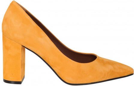 Evaluna EL1791 prachtige suède pump van hoge kwaliteit in Oranje( Flecce) de mode trend