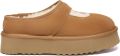 EverAU Australia EVER AU Dames pantoffels met plateauzool – Plumed - Kastanjebruin