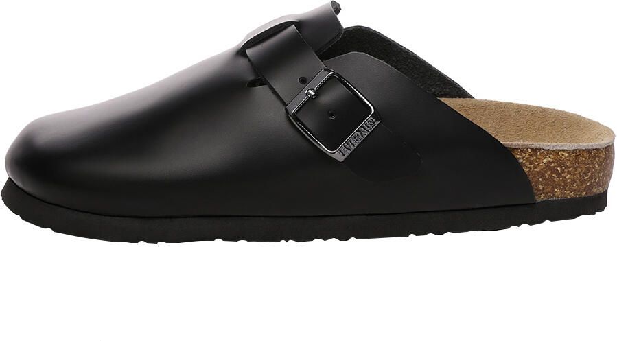 EverAU Australia EVER AU Vrouwen Pintail Leren Comfort Klomp Sandalen Zwart Leer