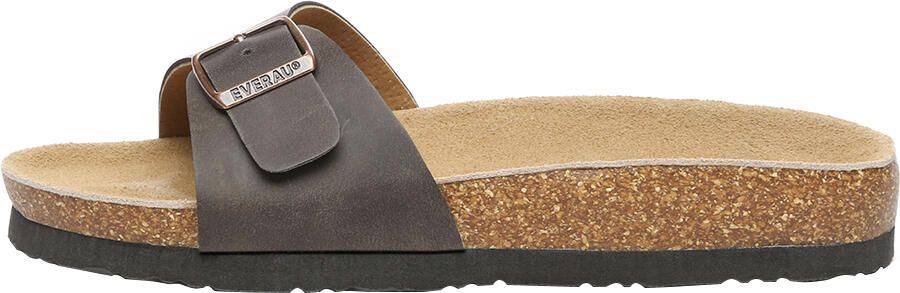 EverAU Australia EVER AU Vrouwen Swan Leather Easy Slip-On Sandalen Bruin Geolied Leer