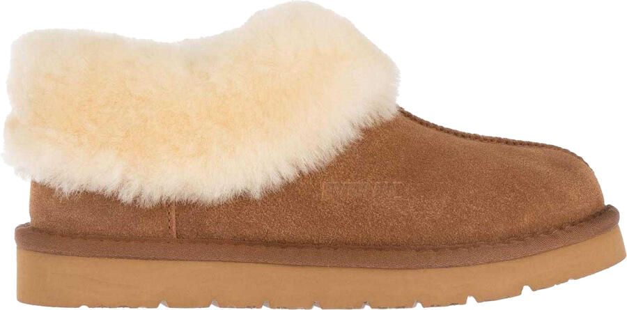 Everau Dames Ibis Suède Pantoffels (Kastanje)