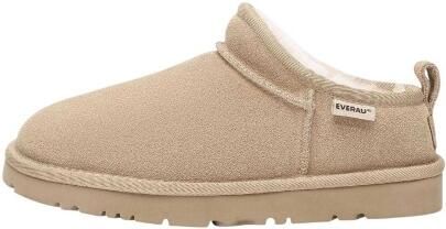 Everau Dames Koe Suède Pantoffels (Zand)