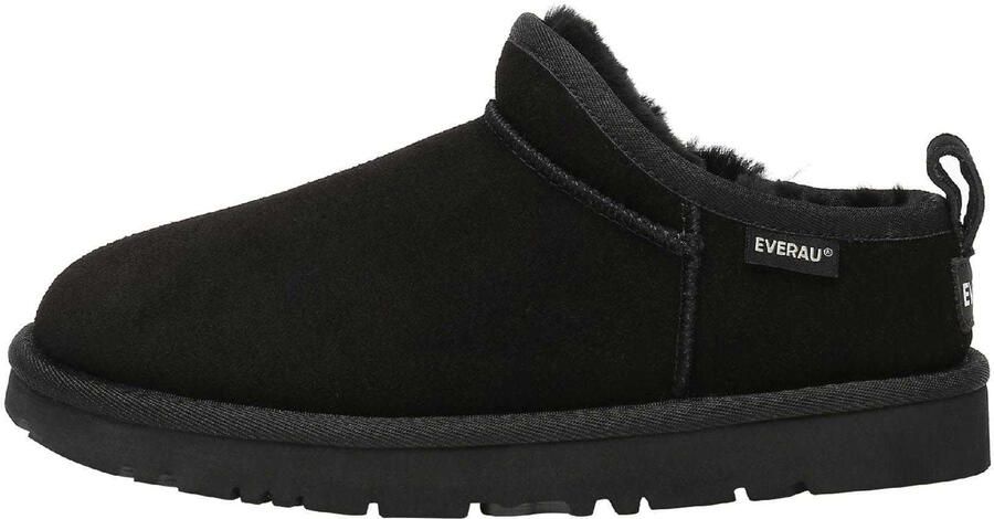 Everau Dames Kwartelleer Slippers (Zwart)