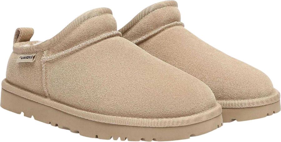 Everau Platte suède pantoffels voor dames (Zand)