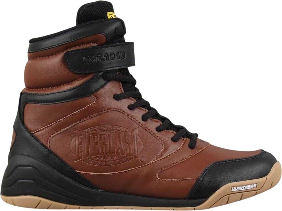 Everlast Heren Pro E 1910 leren boksschoenen met vetersluiting (Bruin)