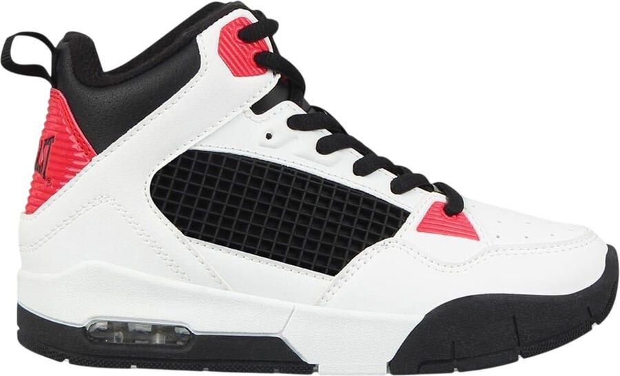 Everlast Hoge canvas sneakers voor heren van het merk Layup (Wit Zwart Rood)