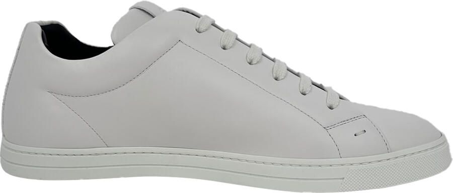 Fendi Pre-owned Fendi lage sneakers met logo-print in wit leer