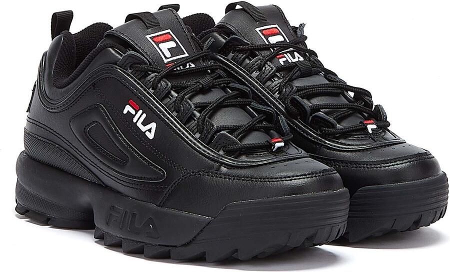 Fila Disruptor II Premium Sportschoenen (Zwart Wit Rood)