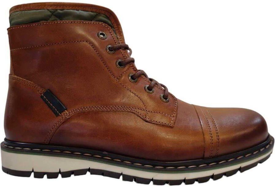 Firetrap Jongens Aubin Mess Quilted Leather Stitch Detail Enkellaarsjes (Tan)