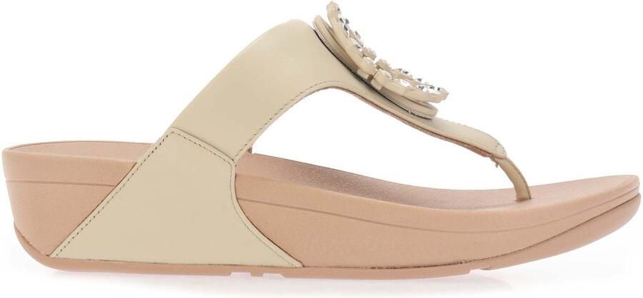FitFlop Dames Fit Flop Lulu Crystal-Circlet Toe-Post Sandalen in Steen
