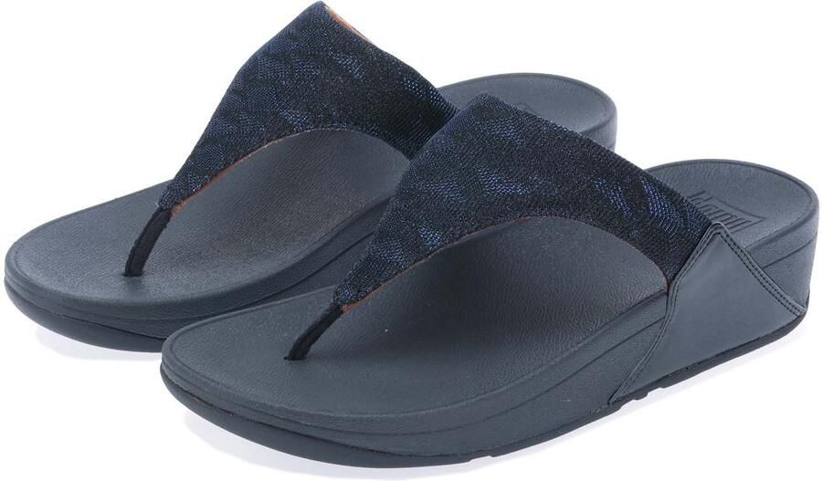 FitFlop Dames Fit Flop Lulu Glitz teen-post sandalen in Navy