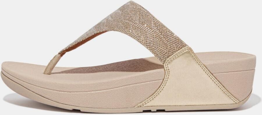 FitFlop Dames Fit Flop Lulu Glitz teensandalen in roségoud.