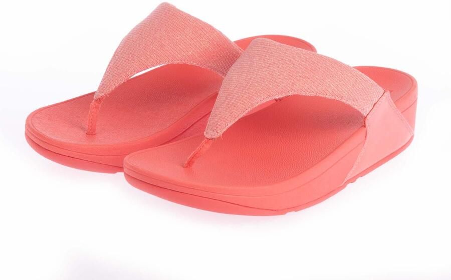 FitFlop Dames Fit Flop Lulu Shimmerlux teen-post sandalen in koraal