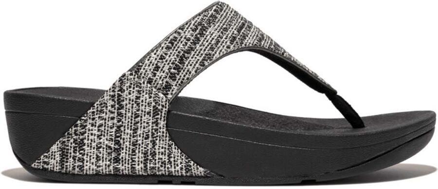 FitFlop Dames Fit Flop Lulu Shimmerweave teen-post sandalen in zwart