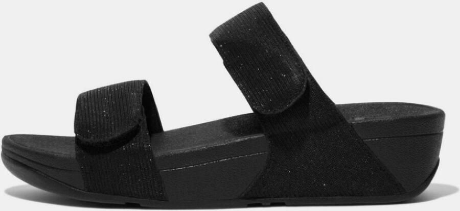 FitFlop Dames Fit Flop Lulu Verstelbare Shimmerlux Slippers in Zwart