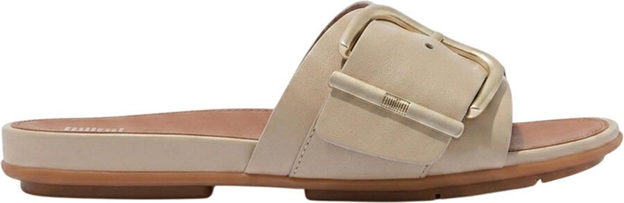 FitFlop Dames Leren Slippers (Beige)