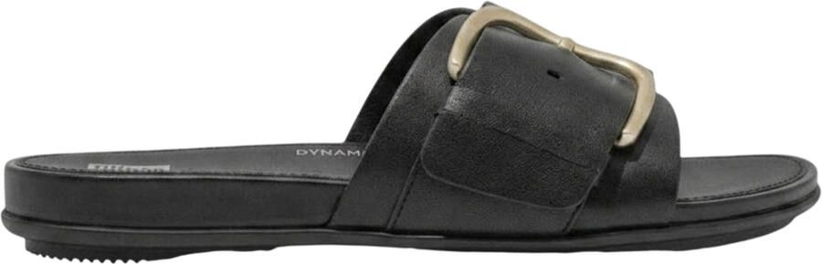 FitFlop Dames Leren Slippers (Zwart)