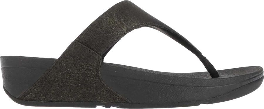 FitFlop Dames Lulu Shimmer teenpost sandalen (Zwart)