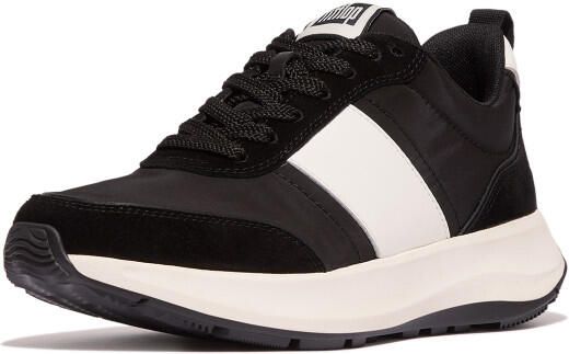 FitFlop F-mode flow sneaker nylon & suede mix