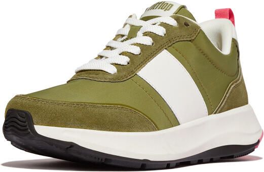 FitFlop F-mode flow sneaker nylon & suede mix