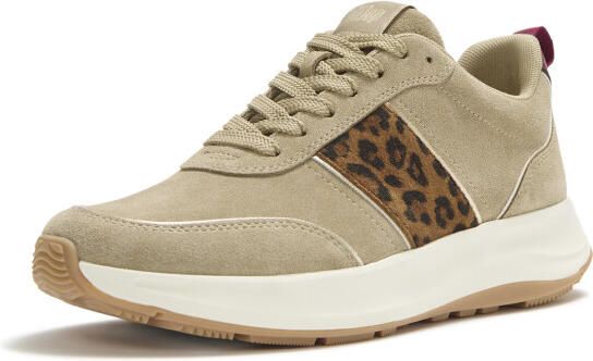 FitFlop F-mode flow suede leopard trainers