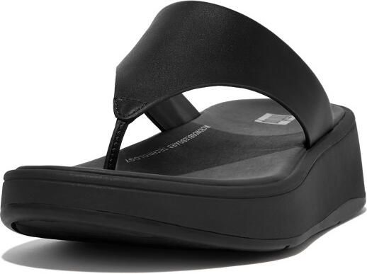 FitFlop F-mode leather flatform toe-post sandals