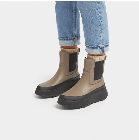 FitFlop F-mode water-resistant flatform chelsea boots