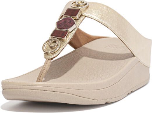 FitFlop Fino ergonomische teenslippers platino