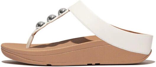 FitFlop Fino mirror-dome leather toe-post sandals