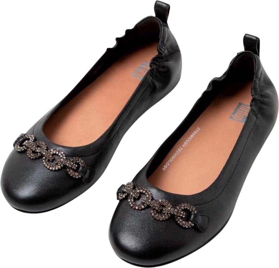 FitFlop Fit Flop Dames Allegro Sprankelende Ballerina Flats (Zwart)